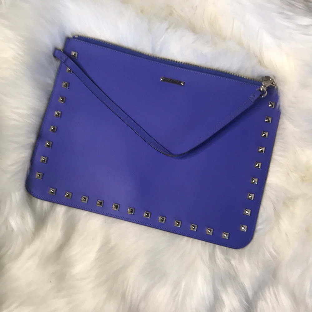 Rebecca Minkoff studded periwinkle clutch